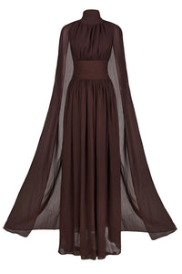 Fatos Backless Ruch Mesh Maxi Dress