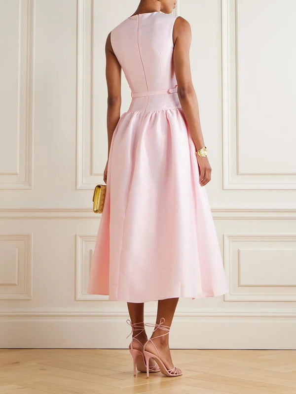 Felinus Sleeveless Drop Waist Midi Dress