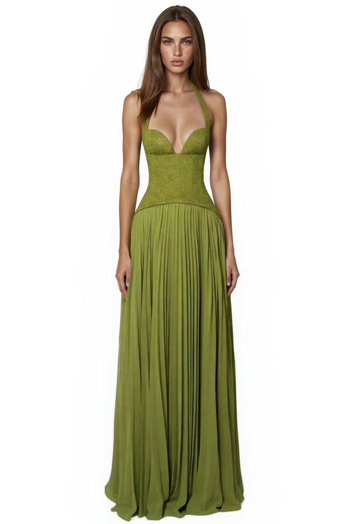 Nuria Emerald Corset Gown