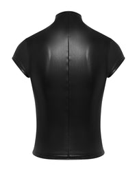Davlat Bodycon Hook Leather Top