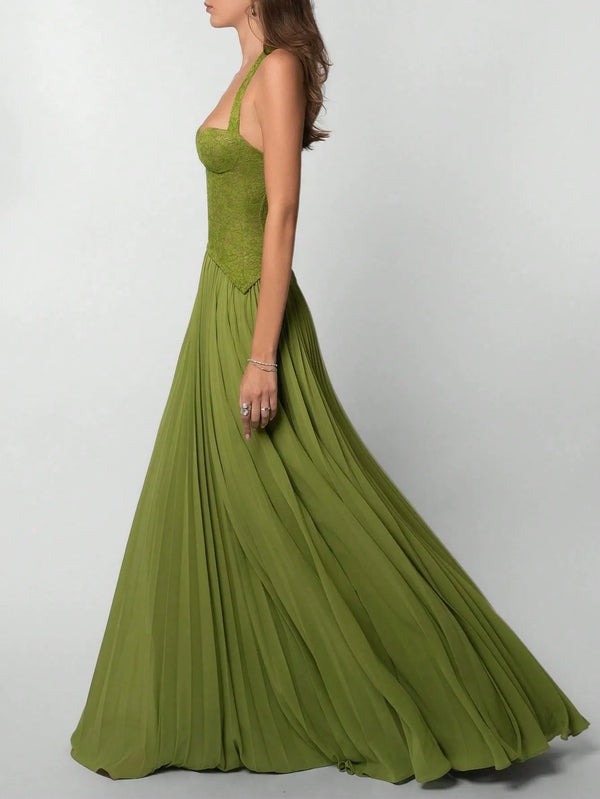 Nuria Emerald Corset Gown
