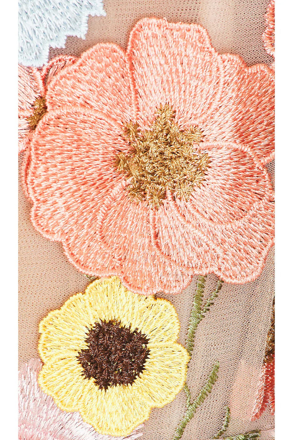 Eleanora Strapless Flower Embroidered Mini Dress