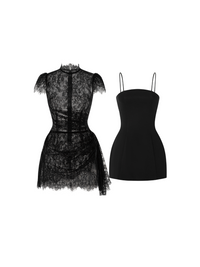 Irinalo Ruch Lace Mini Dress