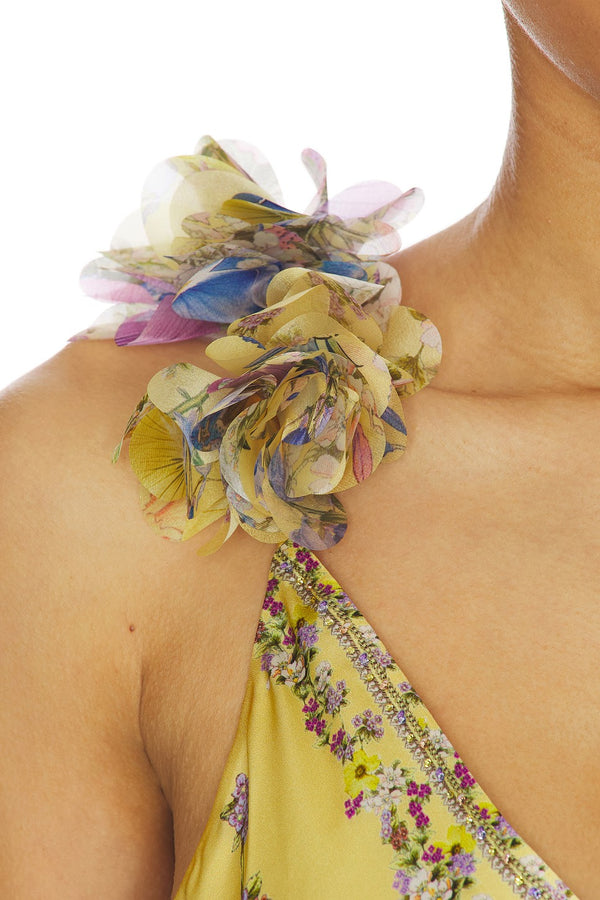 Tisiphy V Neck Flower Maxi Dress