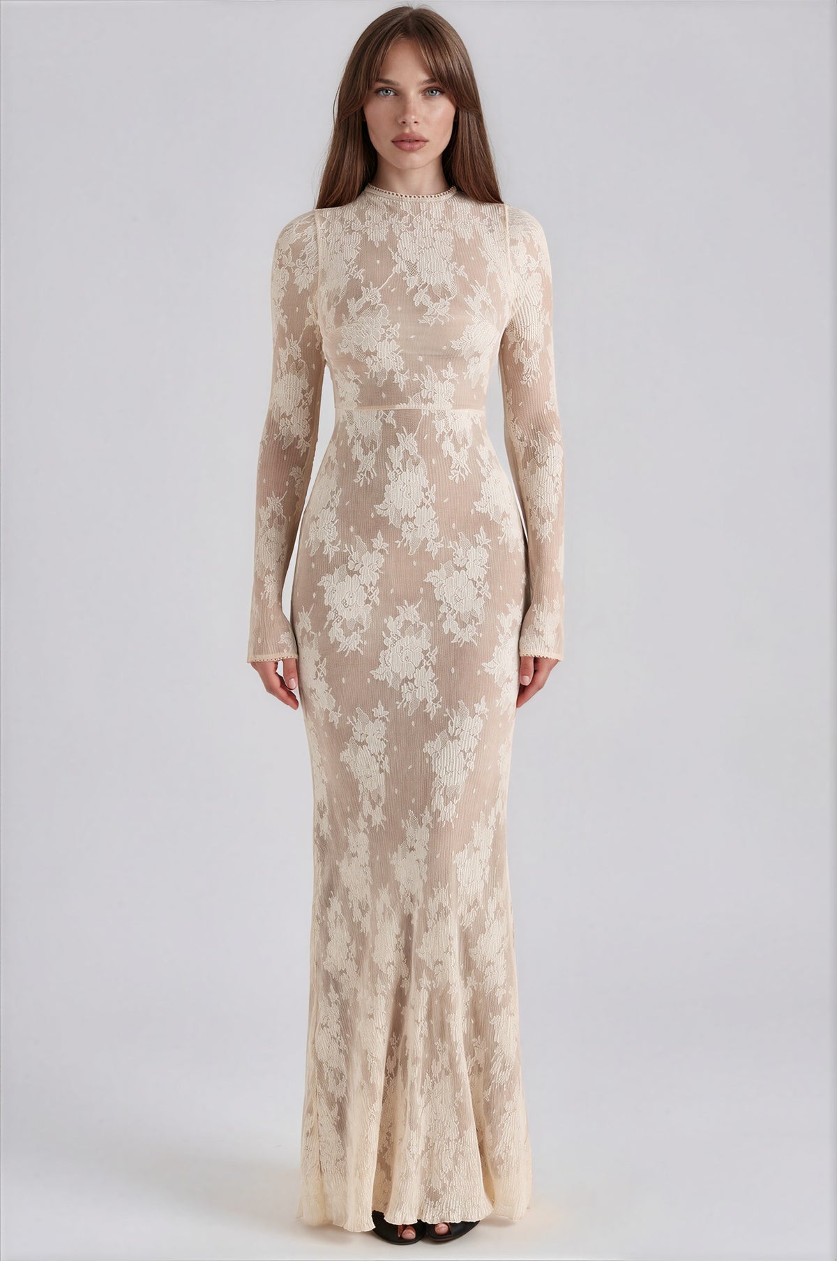 Renuett Lace Jersey Maxi Dress