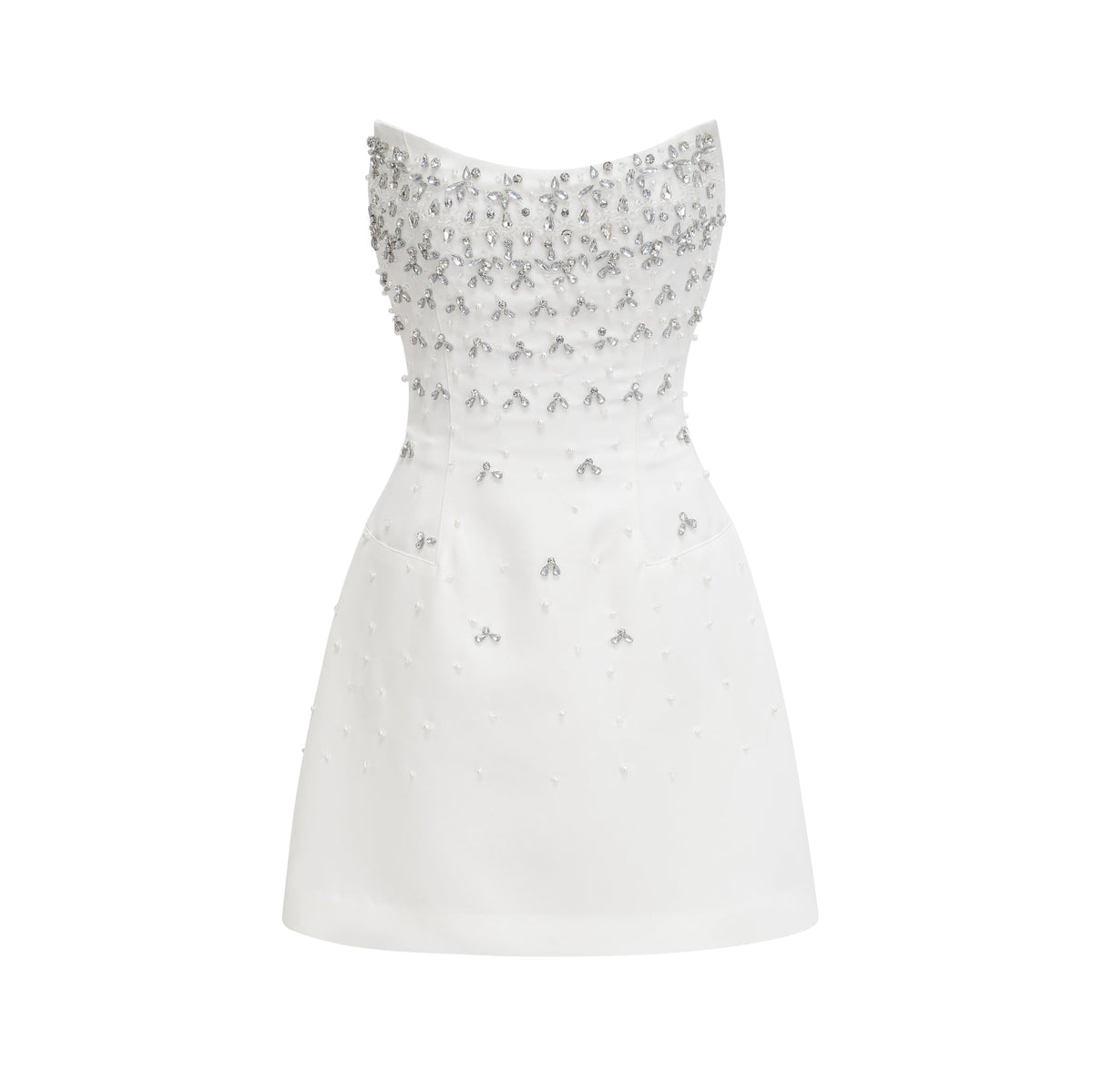 Torhild white embellished mini dress