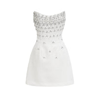 Torhild white embellished mini dress